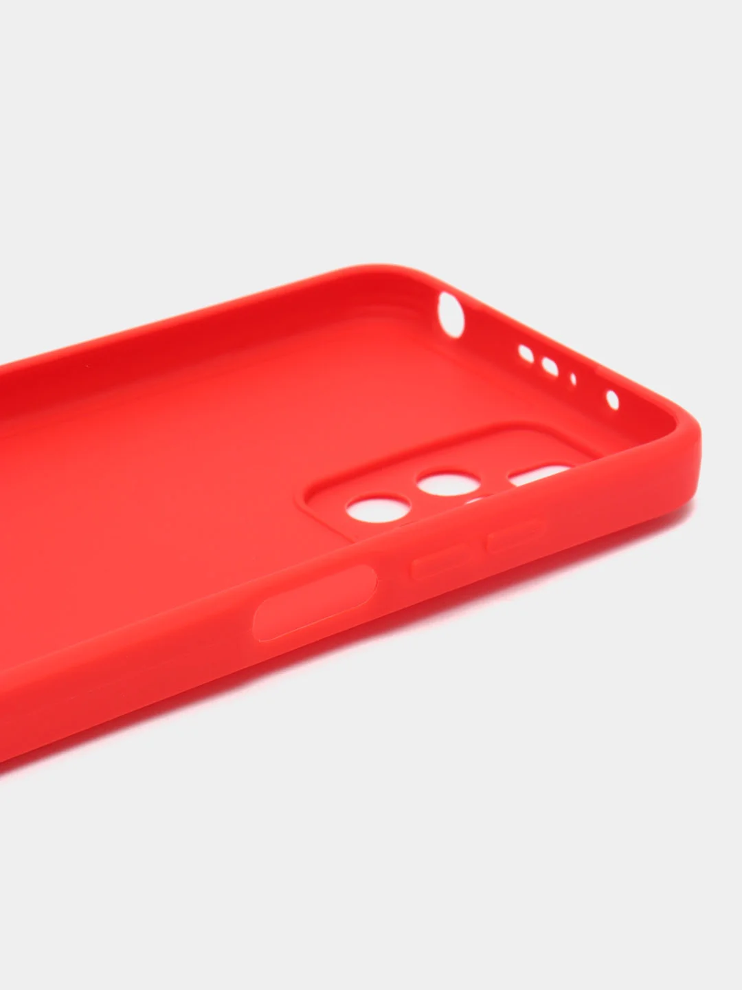 Красный силиконовый чехол для Xiaomi Redmi 10 (Редми 10), прозрачный