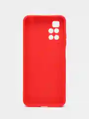 Красный силиконовый чехол для Xiaomi Redmi 10 (Редми 10), прозрачный