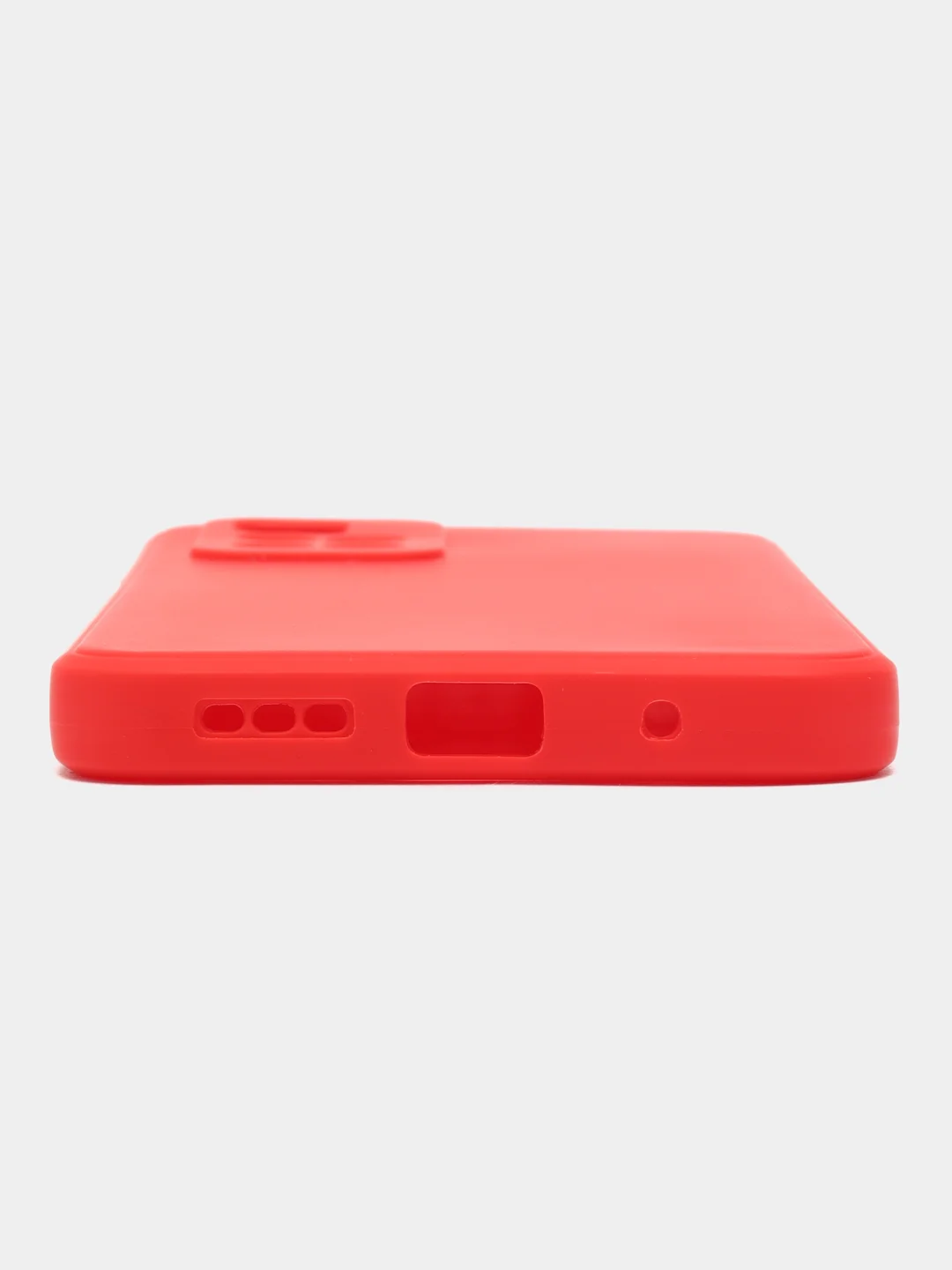 Красный силиконовый чехол для Xiaomi Redmi 10 (Редми 10), прозрачный
