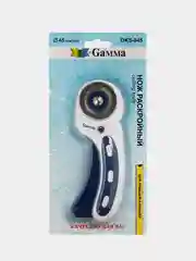 Нож раскройный Gamma DKS-045, пластик, металл, d 45 мм, в блистере