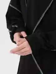 Oversized свитшот с крупными швами  наружу, черный
