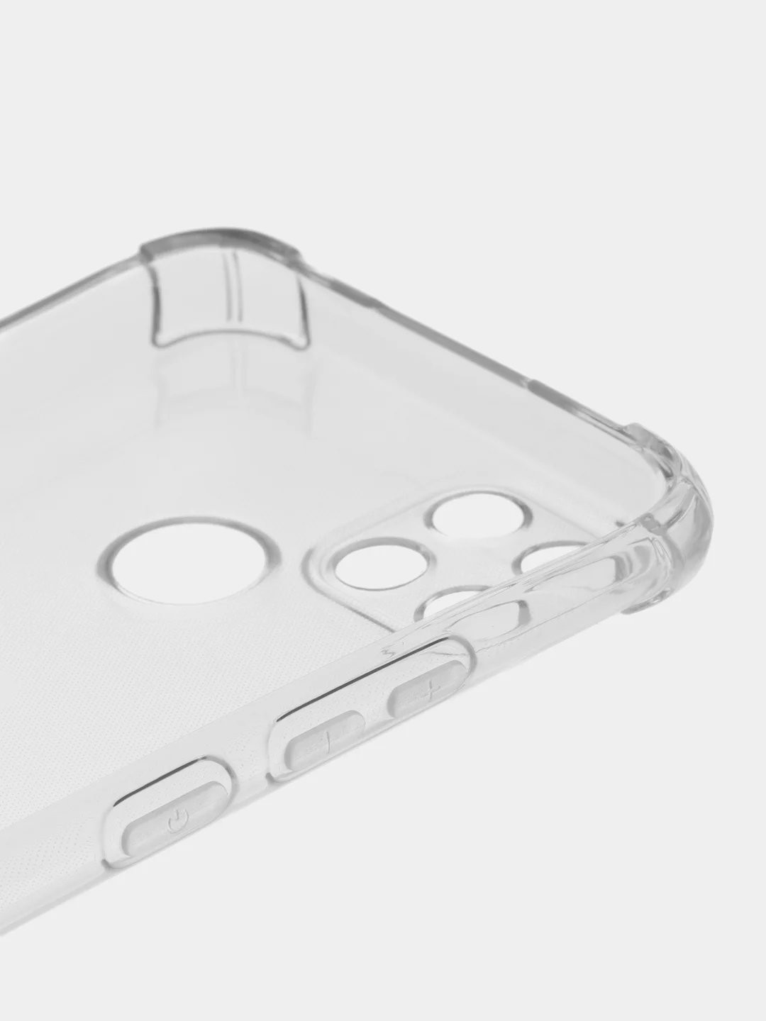 Прозрачный чехол для Realme C25, C25S (Реалми С25, С25С), прозрачный черный защита камеры