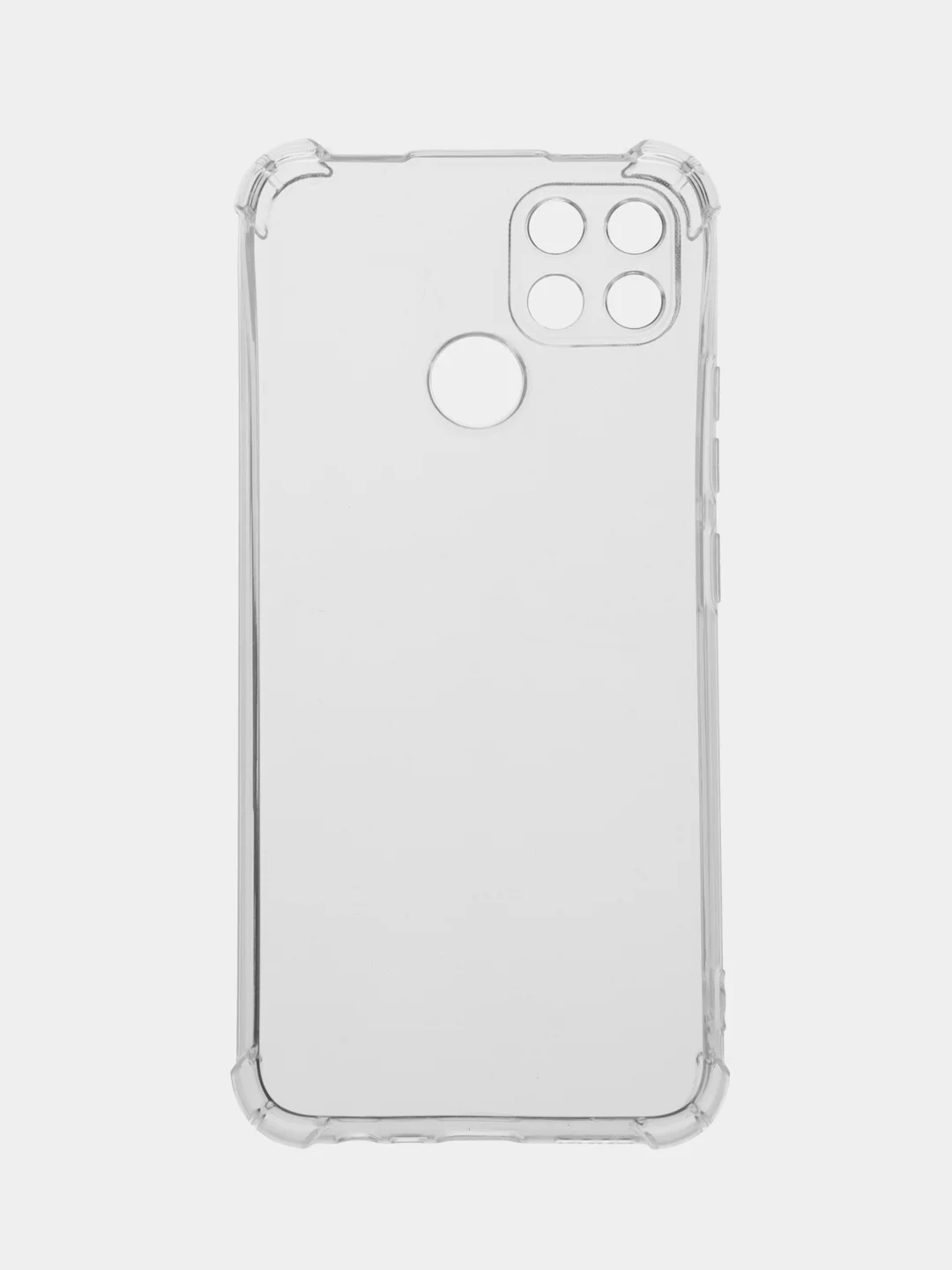 Прозрачный чехол для Realme C25, C25S (Реалми С25, С25С), прозрачный черный защита камеры