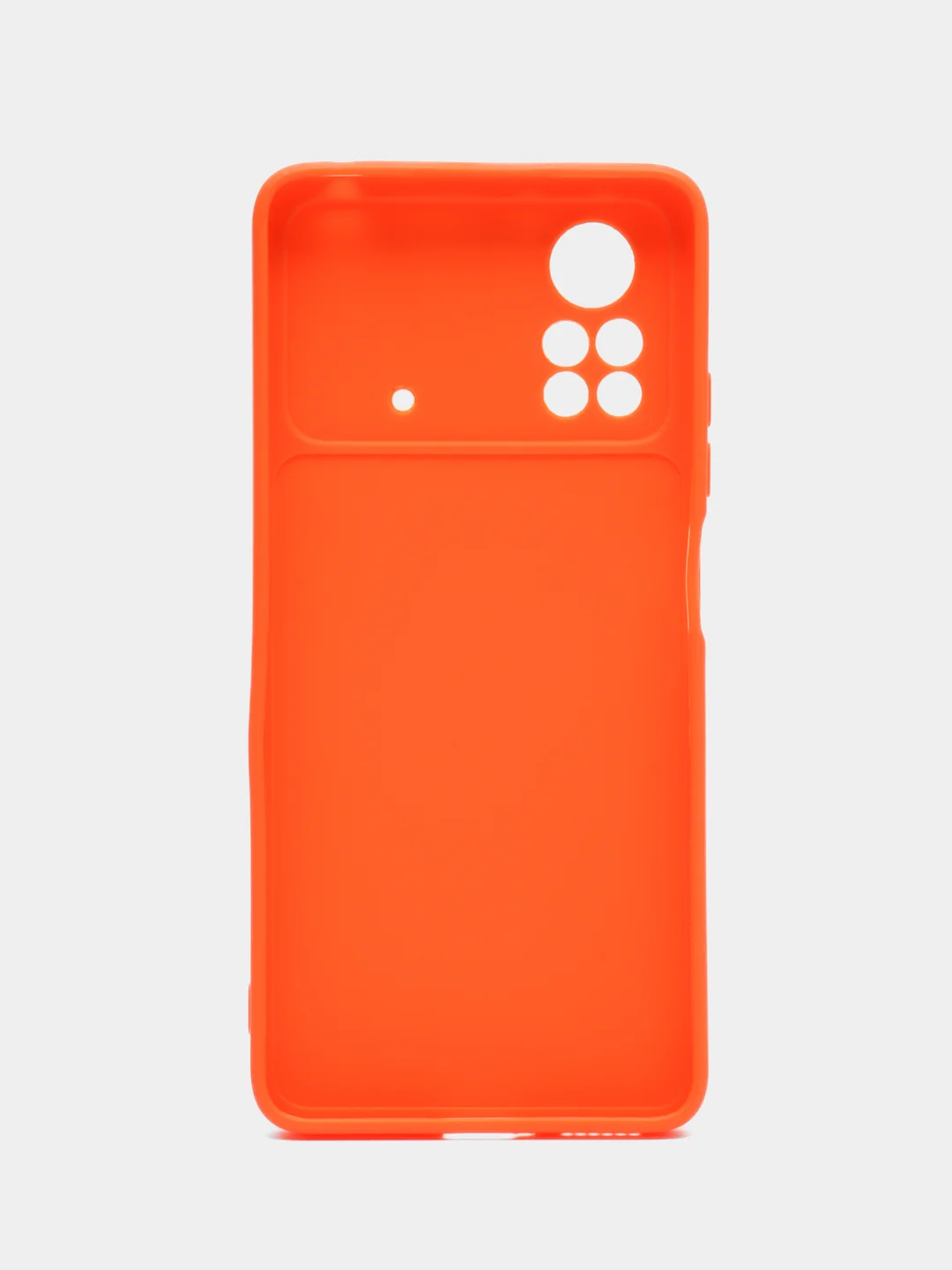 Оранжевый чехол Xiaomi Poco X4 Pro (Сяоми Поко Х4 Про), прозрачный