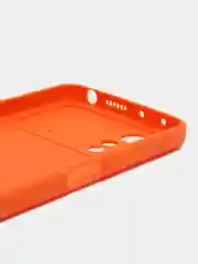 Оранжевый чехол Xiaomi Poco X4 Pro (Сяоми Поко Х4 Про), прозрачный