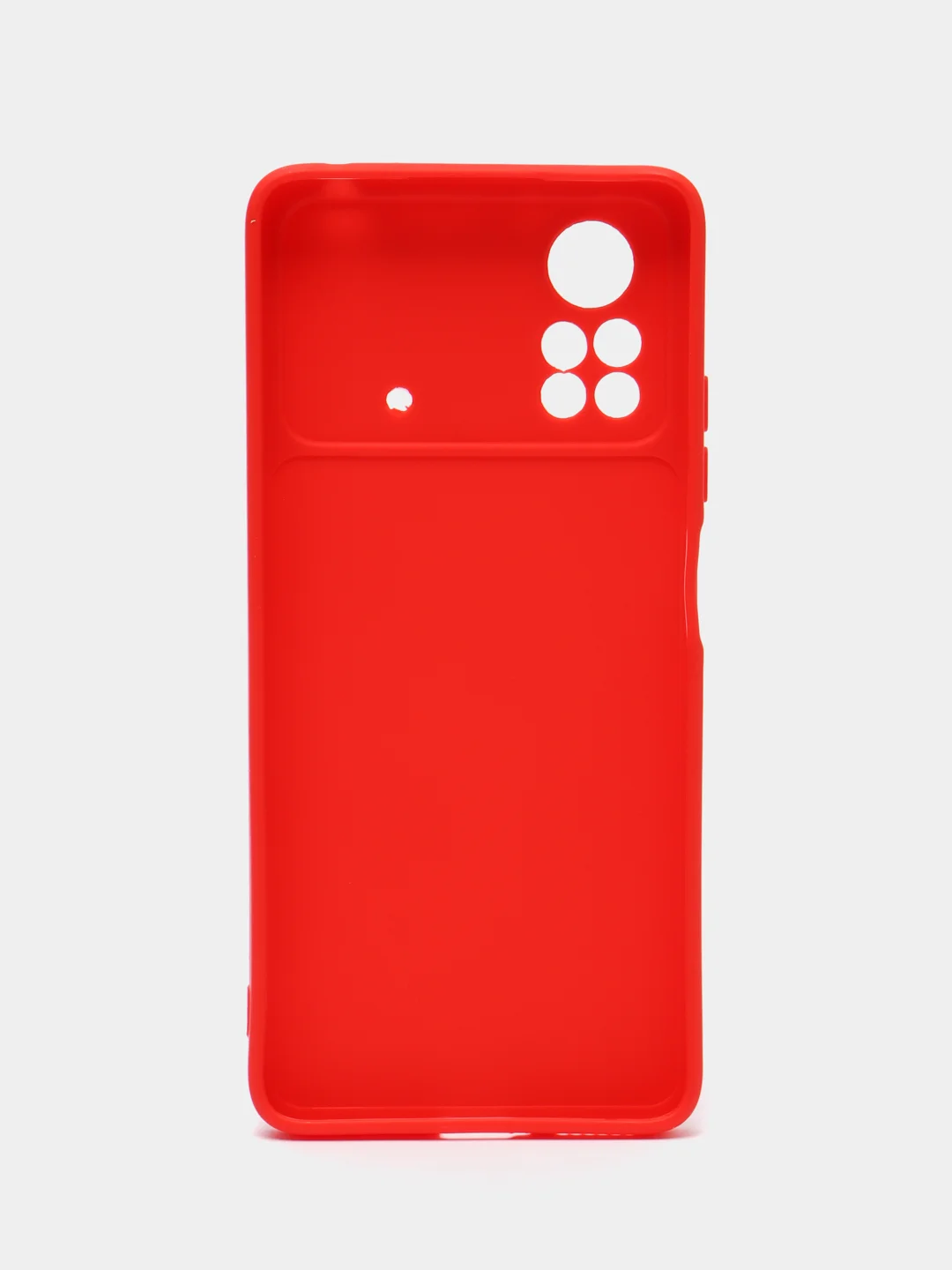 Красный чехол Xiaomi Poco X4 Pro (Сяоми Поко Х4 Про), прозрачный