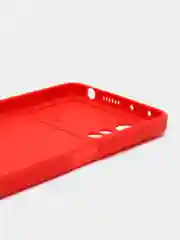 Красный чехол Xiaomi Poco X4 Pro (Сяоми Поко Х4 Про), прозрачный