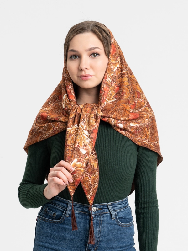 Платок женский, на флисе, 5 цветов
