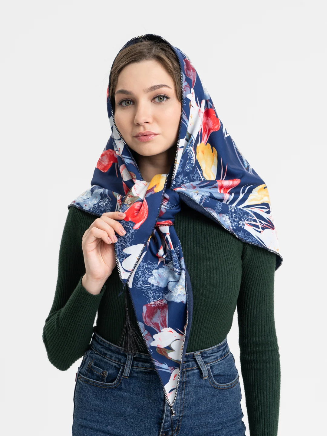 Желтый платок женский, на флисе, 5 цветов