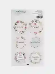 Голубой наклейки-стикеры круглые