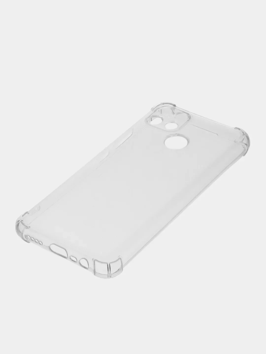 Прозрачный чехол для Realme C25, C25S (Реалми С25, С25С), прозрачный черный защита камеры