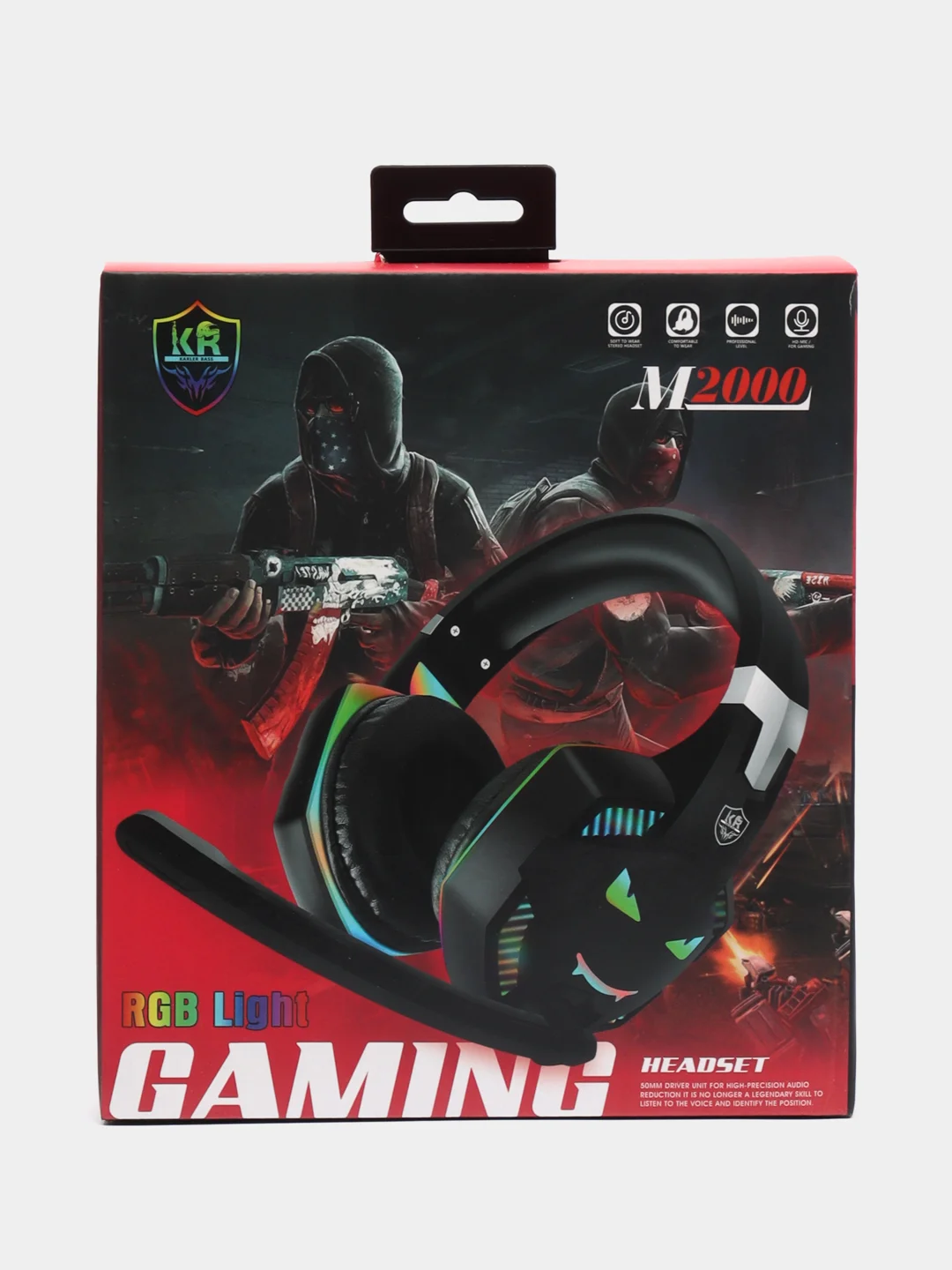 Черный игровые наушники Gaming Headset RGB Light M2000