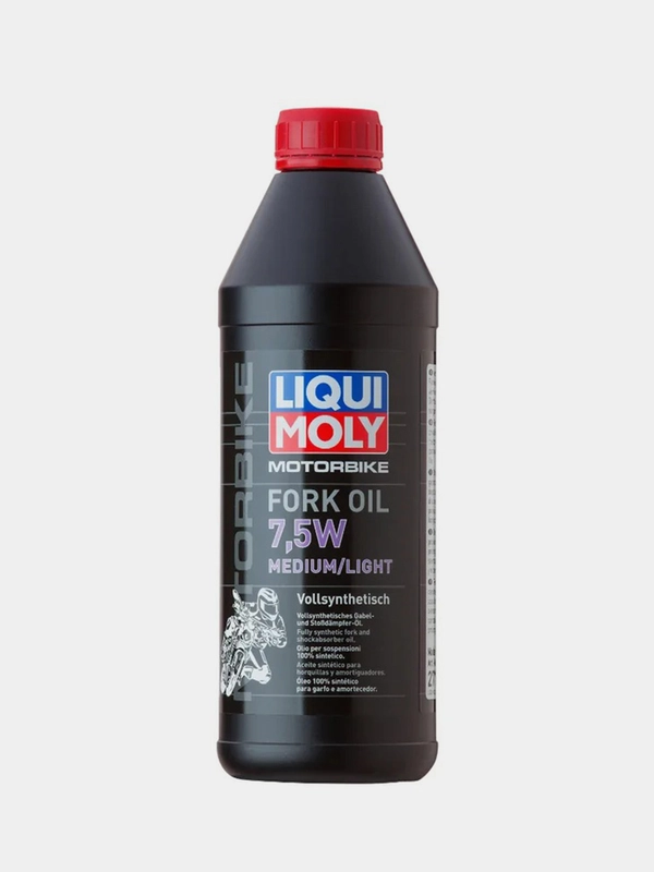 Синтетическое масло для вилок и амортизаторов LM Motorbike Fork Oil Medium/Light 7,5W, 1 л