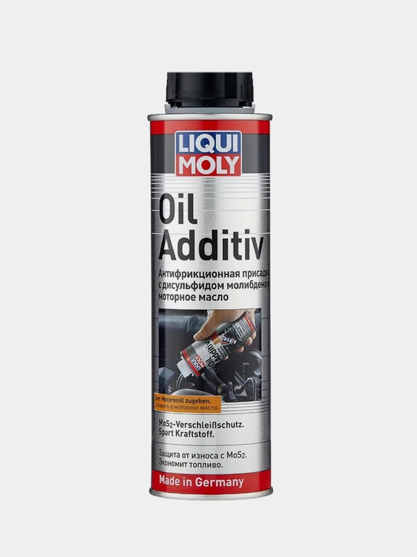 Антифрикционная присадка с дисульфидом молибдена в моторное масло Liqui Moly Oil Add, 0,3л