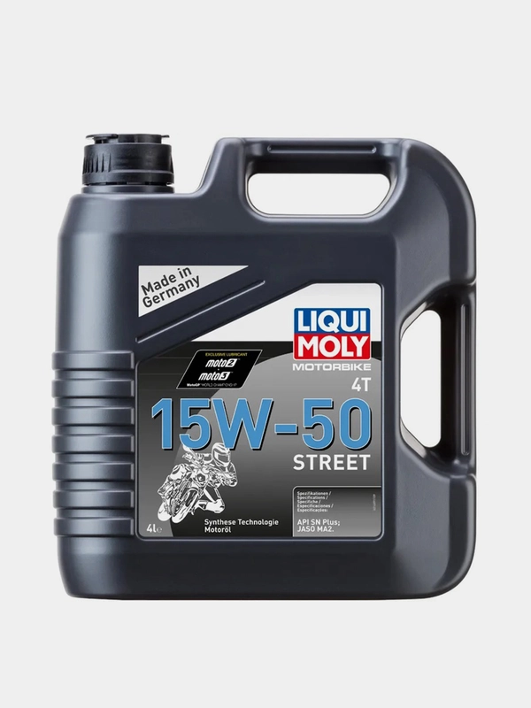 Моторное масло Liqui Moly Motorbike 4T Street 15W-50 (HC-синтетическое), 4 л