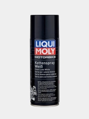 Белая цепная смазка для мотоциклов Liqui Moly Motorbike Kettenspray weiss 0,4 л