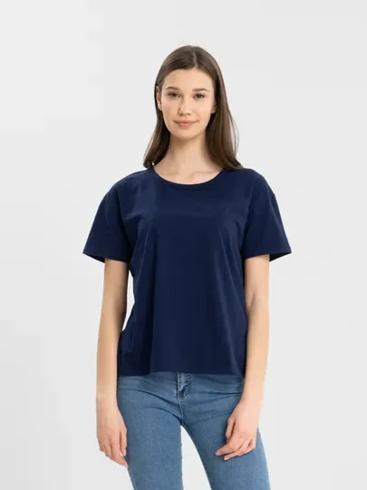 Мятный футболка базовая QP Store, хлопковая