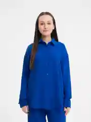 Синий костюм женский, сингапур