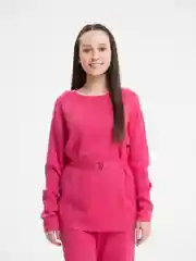 Фуксия костюм из вязанного трикотажа SOSWEET