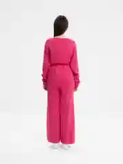 Фуксия костюм из вязанного трикотажа SOSWEET
