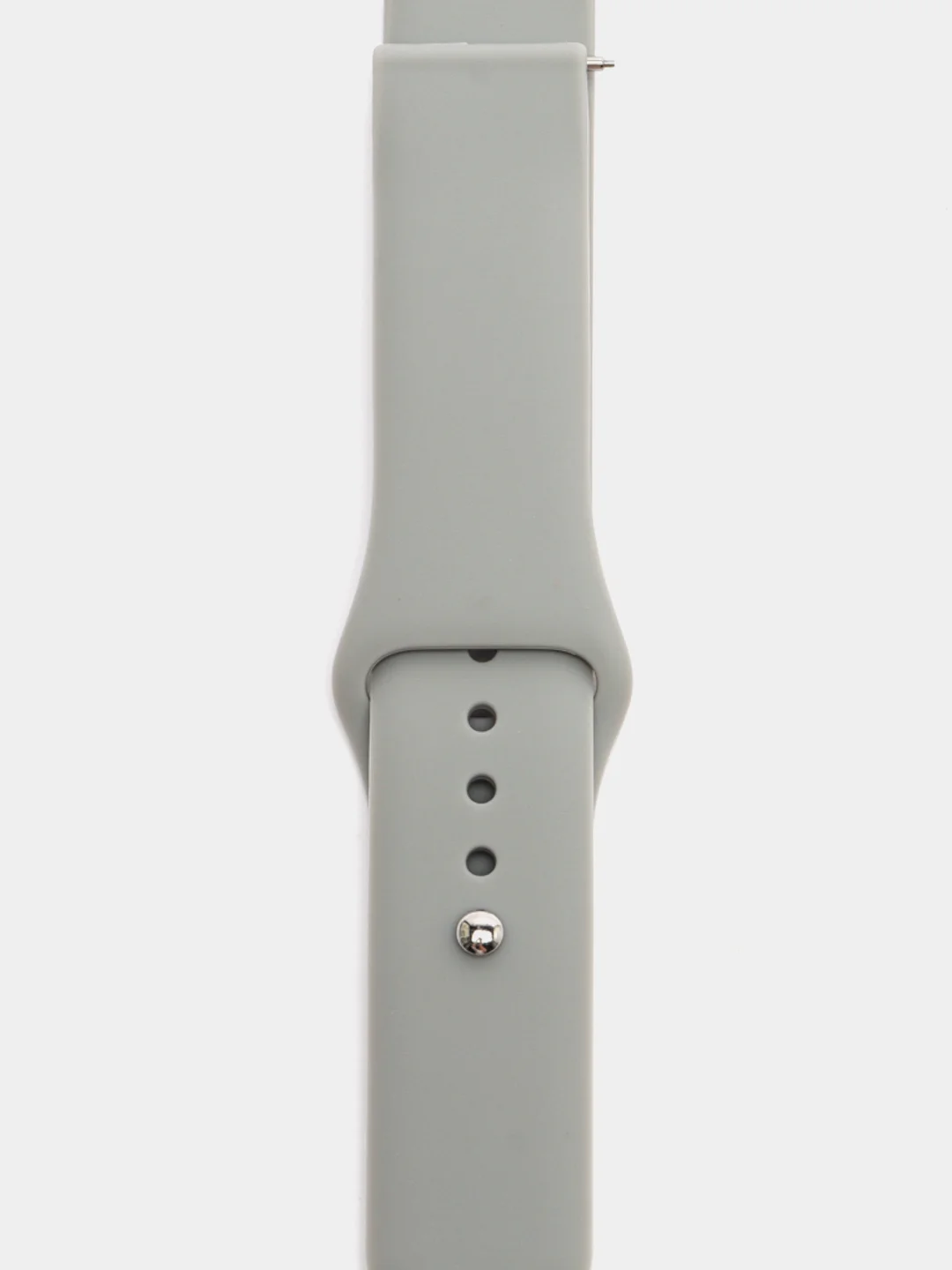 Серый силиконовый ремешок для Xiaomi Amazfit Bip, Huawei, Haylou, Samsung, 20 мм, с кнопкой