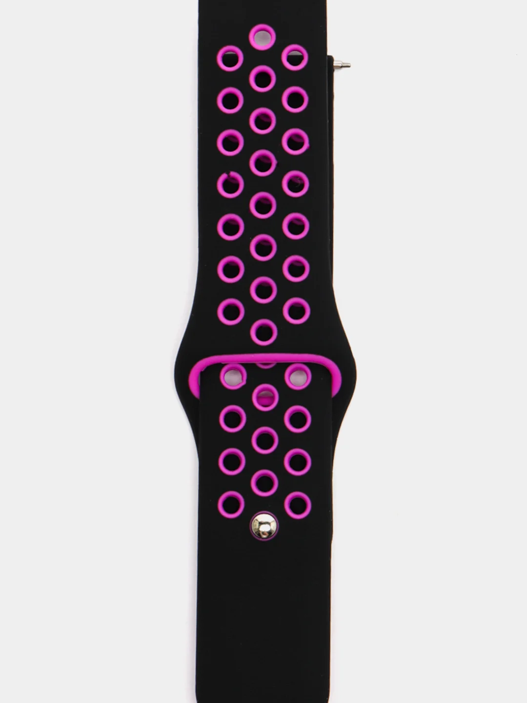 Пурпурный силиконовый ремешок для Xiaomi Amazfit Bip, Huawei, Haylou, Samsung, 20 мм, с кнопкой