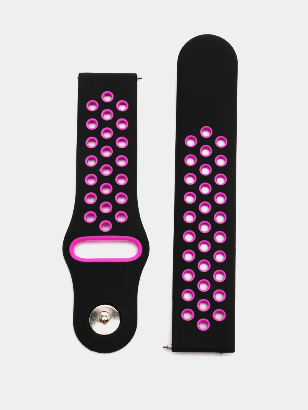 Пурпурный силиконовый ремешок для Xiaomi Amazfit Bip, Huawei, Haylou, Samsung, 20 мм, с кнопкой