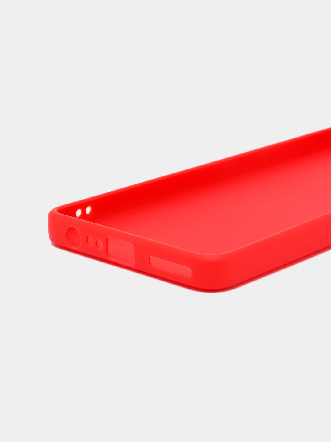 Красный силиконовый чехол для Tecno Camon 19 / 19 Pro (Техно Камон 19 / 19 Про), прозрачный
