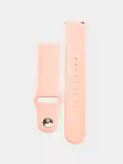 Розовый силиконовый ремешок для Xiaomi Amazfit Bip / Huawei / Haylou / Samsung, с кнопкой, 22 мм
