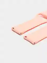 Розовый силиконовый ремешок для Xiaomi Amazfit Bip / Huawei / Haylou / Samsung, с кнопкой, 22 мм
