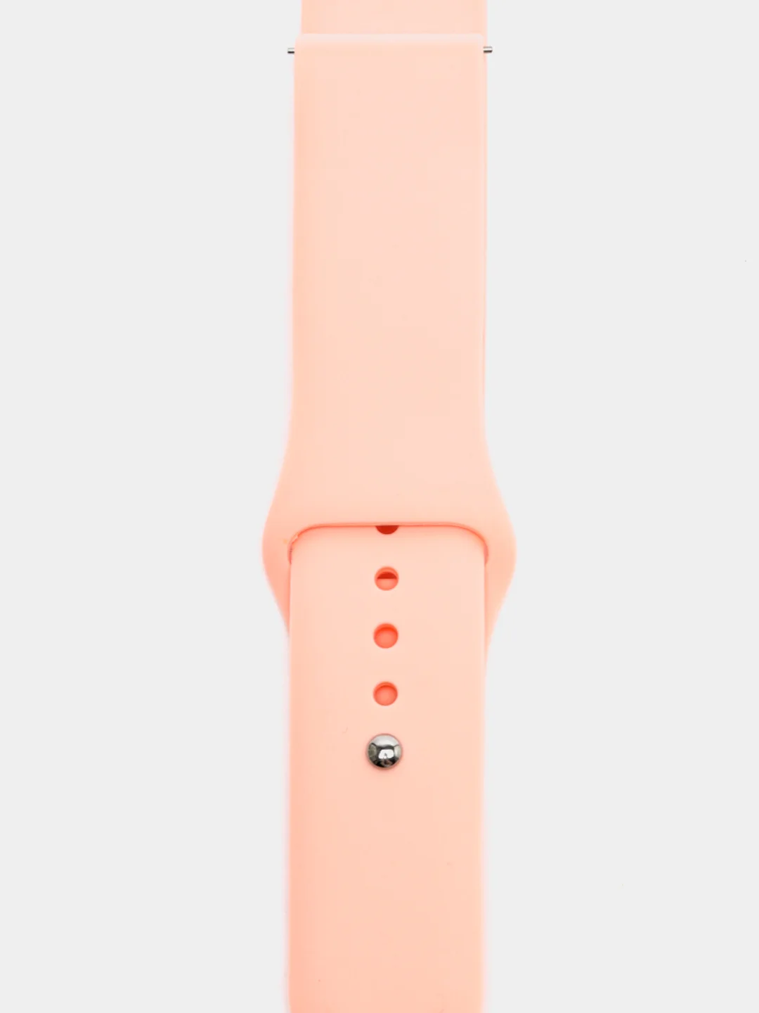 Розовый силиконовый ремешок для Xiaomi Amazfit Bip / Huawei / Haylou / Samsung, с кнопкой, 22 мм