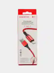 Красный кабель для зарядки Borofone BX54  Lightning, Type-C, Micro-USB, быстрая зарядка