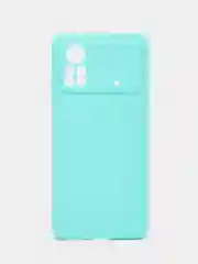 Бирюзовый чехол Xiaomi Poco X4 Pro 5G (Сяоми Поко Х4 Про) силиконовый, цветной, матовый