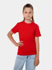 Красный футболка детская, однотонная, 100% хлопок