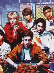 Красный открытки k-pop "Stray Kids", почтовые