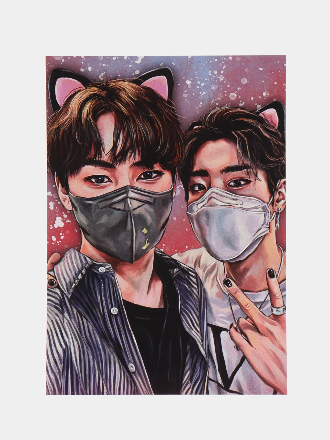 Розовый открытки k-pop "Stray Kids", почтовые
