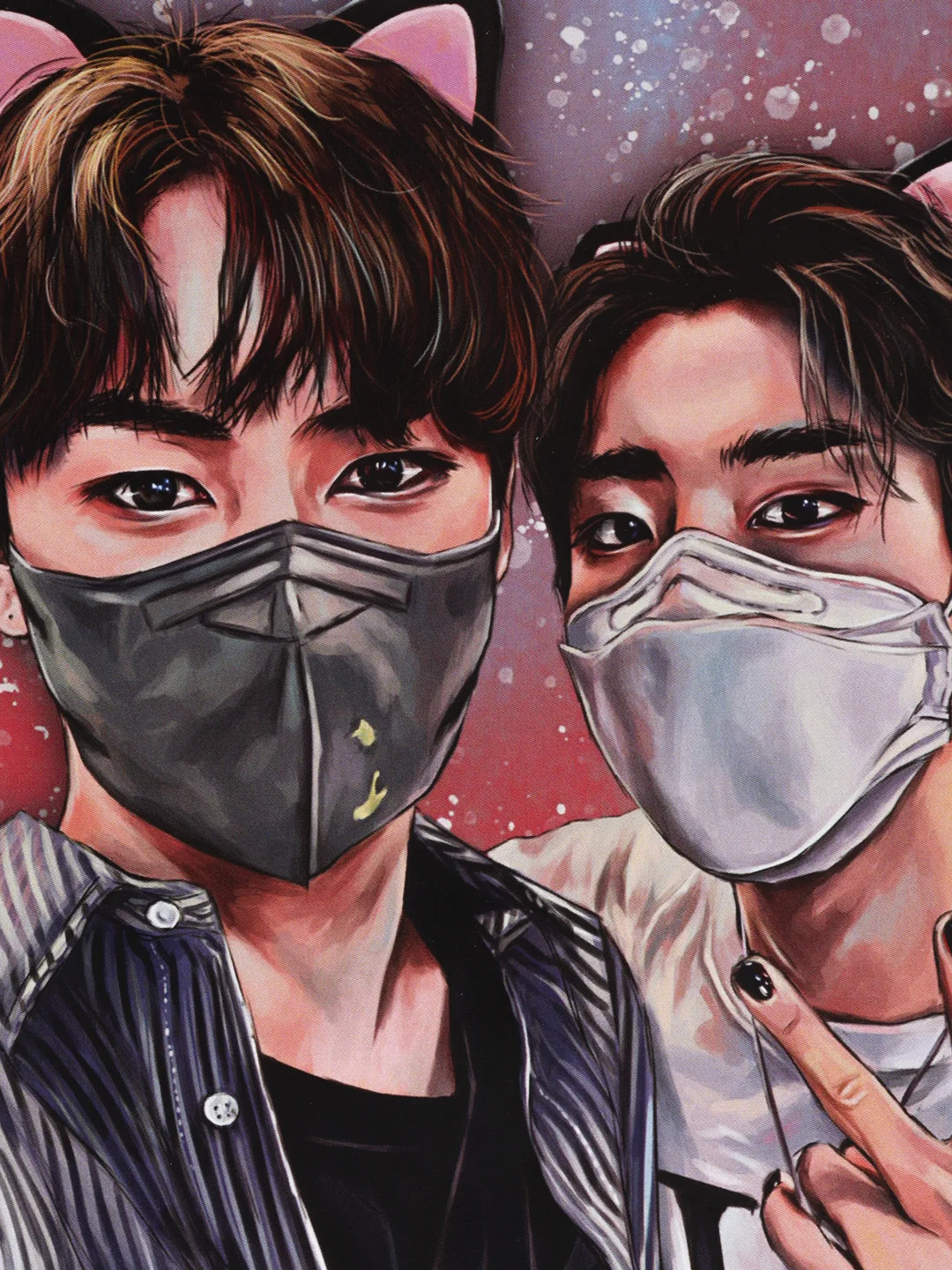 Розовый открытки k-pop "Stray Kids", почтовые