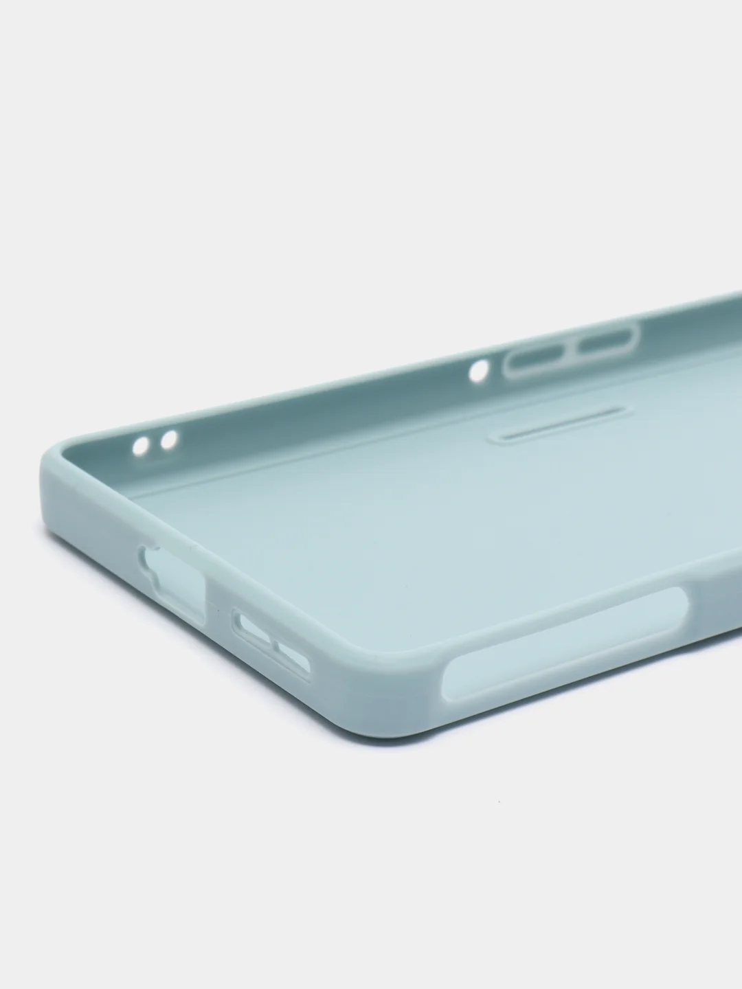 Светло-синий чехол для Xiaomi Poco F4 GT (Поко Ф4 Джити) силиконовый, черный, матовый, с защитой камеры