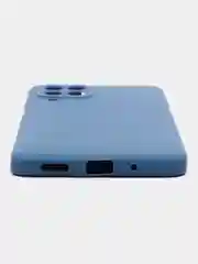 Синий меланж чехол для Samsung M53 5G (Самсунг М53), с защитой камеры