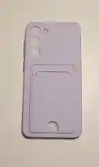 Бежевый чехол для SAMSUNG S23 PLUS с карманом для пластиковой карты
