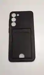 Черный чехол для SAMSUNG S23 PLUS с карманом для пластиковой карты