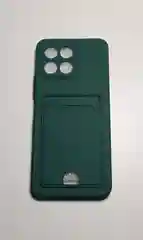 Голубой чехол XIAOMI POCO X5 PRO защитой камеры и карманом для пластиковой карты