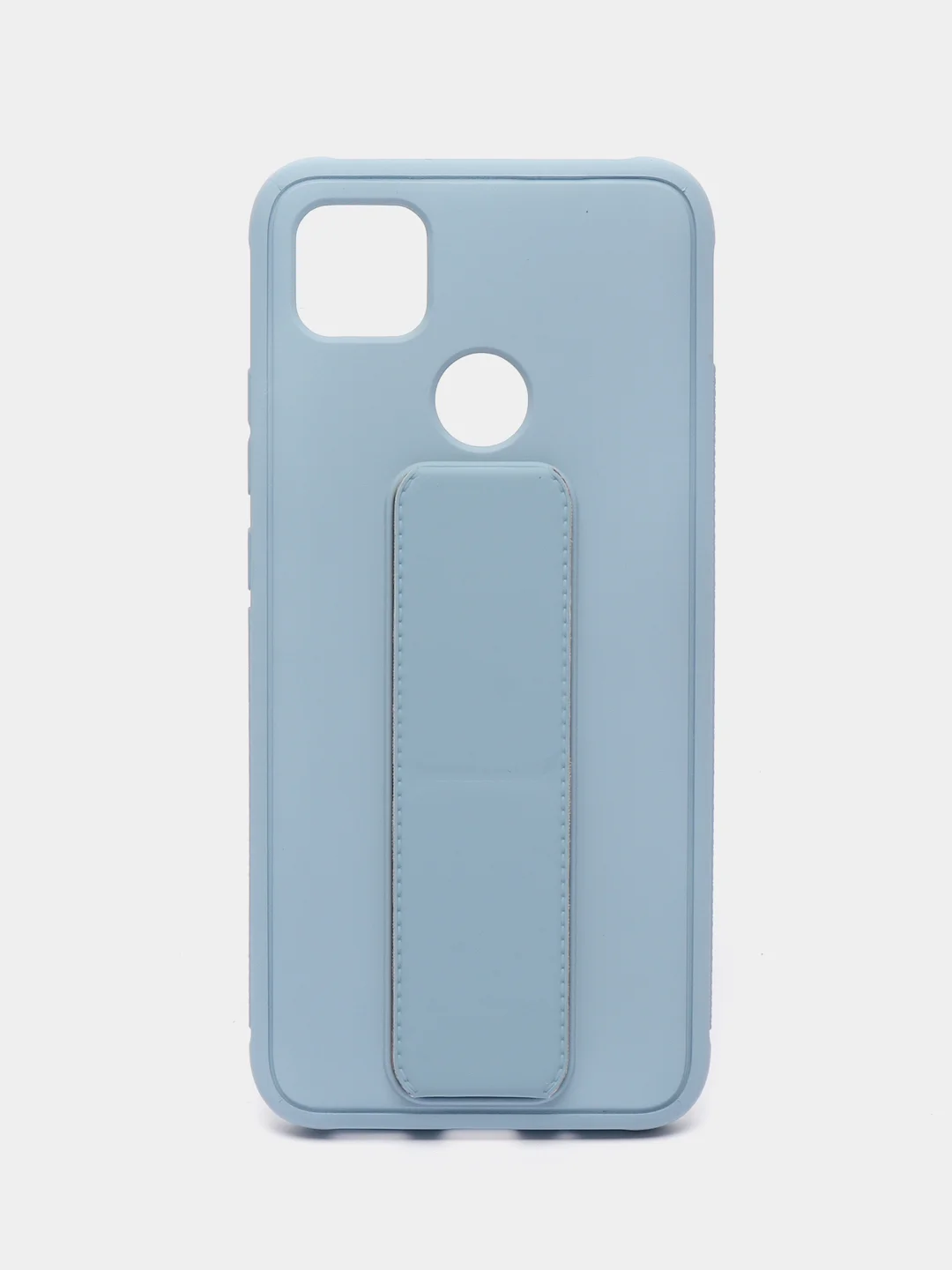 Небесно-голубой чехол Xiaomi Redmi 9C, 9C NFC, 10A, Редми 9С (НФС), 10А силиконовый под кожу с подставкой