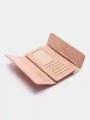Пудровый клатч-кошелек, женский