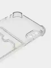 Голубой чехол для iPhone 11/12/13/14/Pro/Max/XR/7/8 прозрачный с отделом-карманом отсеком для карт