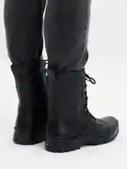 Берцы из натуральной кожи, натуральный мех, М-098