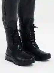 Берцы из натуральной кожи, натуральный мех, М-098