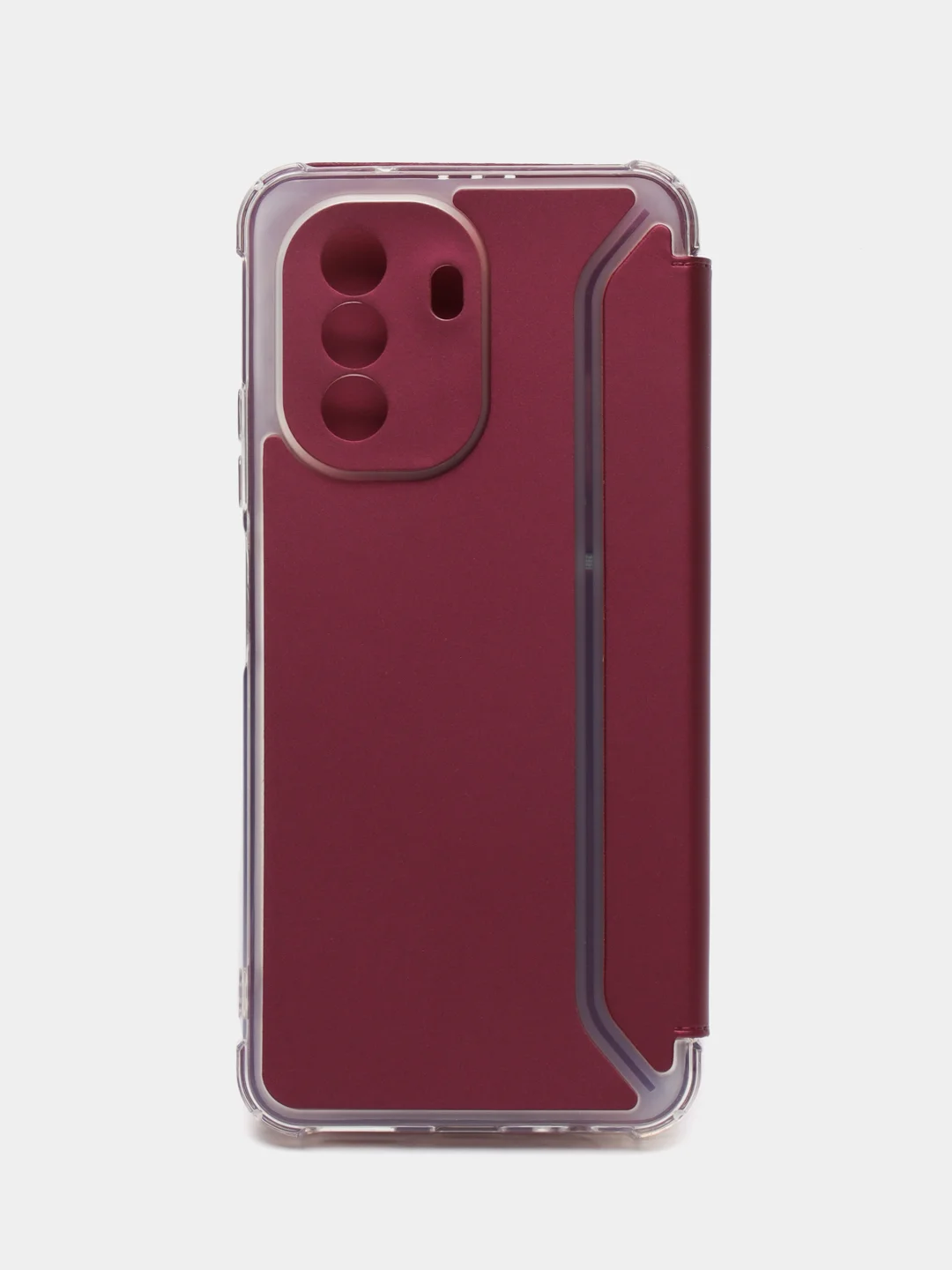 Бордовый чехол-книжка для HUAWEI nova Y71 / Y70 / Y70 Plus (Хуавей Нова у70 / у70 Плюс)