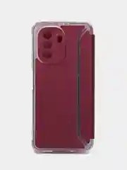 Бордовый чехол-книжка для HUAWEI nova Y71 / Y70 / Y70 Plus (Хуавей Нова у70 / у70 Плюс)