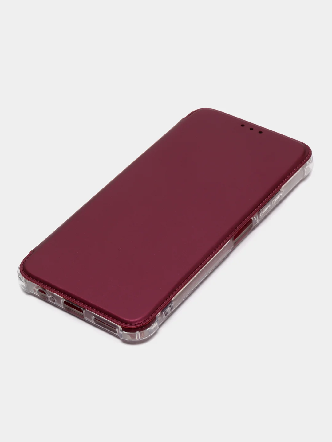 Бордовый чехол-книжка для HUAWEI nova Y71 / Y70 / Y70 Plus (Хуавей Нова у70 / у70 Плюс)